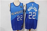 Bucks 22 Khris Middleton Blue 2021 City Edition Swingman Jersey,baseball caps,new era cap wholesale,wholesale hats